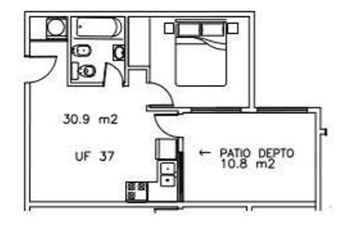Imagen 13 de 14 de Oportunidad Departamento Con Patio Y Cochera