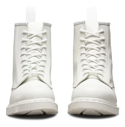 Dr martens white mono hot sale