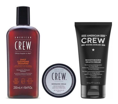 Daily Shampoo +grooming Cream +shave Cream American Crew Men