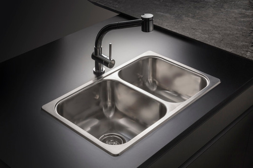 Bacha De Cocina Doble Johnson Acero Inoxidable R63 / 18f