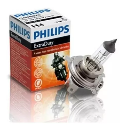 Lampara De Moto H4 35/35w 12v Philips P43t Extra Duty