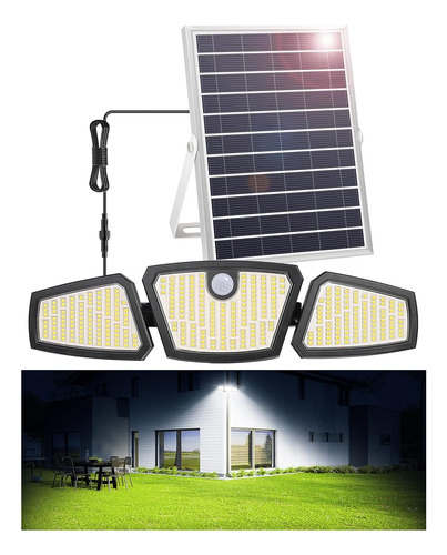 Decktok Luces Solares Exterior Interior, 3500lm 350 Leds 3 M