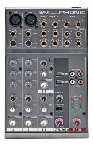 Consola Phonic Mixer Am-85 