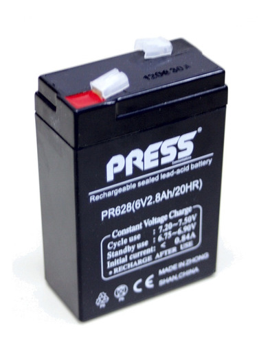 Bateri­a De Gel 6v 2.8ah Luces De Emergencia 6v 2,8a Press