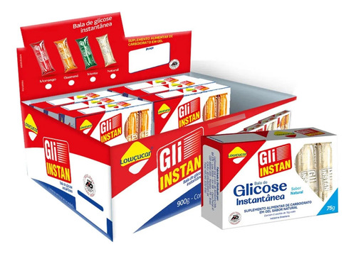 Glicose Instantânea De Natural Kit Com 12 Unidades De 75g