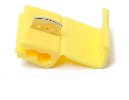 100 X Conector Derivação Emenda Cabos Fios Amarelo 2,5 A 6mm