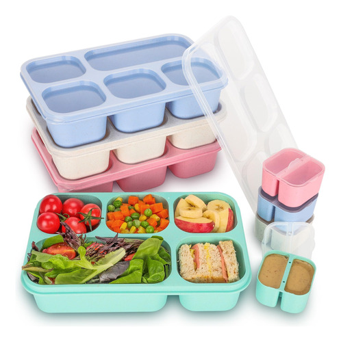 Bento Box - Lonchera Para Adultos, Paquete De 4 Unidades, 5