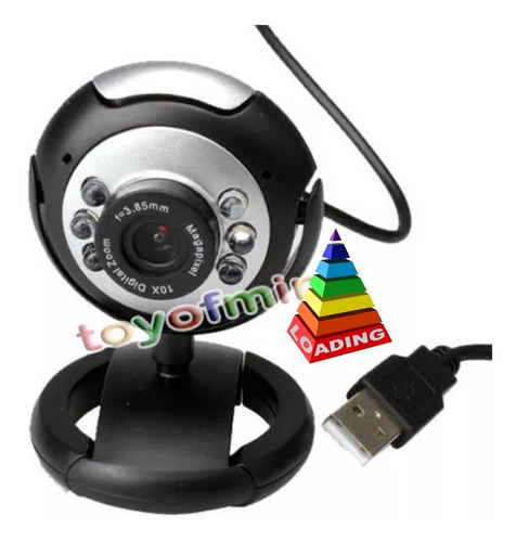 Camara Web Microfono 50,0 Mega Pixeles Usb 2.0 6 Led Cámara