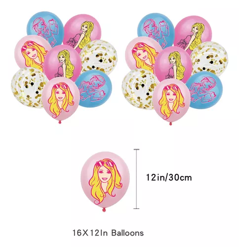  16 globos para fiesta de Barbie suministros globos