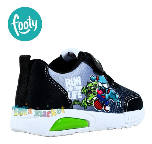 Imagen 4 de 9 de Zapatillas Con Luces Luz Led Zapatilla Zombie Zombies Footy