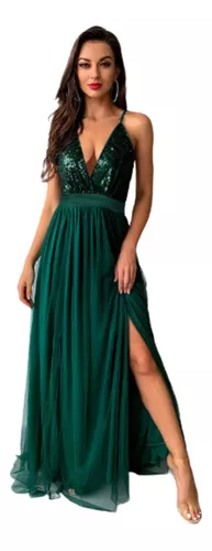  Vestidos de dama de honor, color verde esmeralda, para boda, un  hombro, vestido de satén de sirena de graduación, vestido largo 2023,  vestido formal para mujer con cola 8, Verde esmeralda 