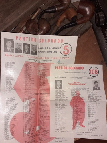 Elecciones 1984 Lista 5 Partido Colorado