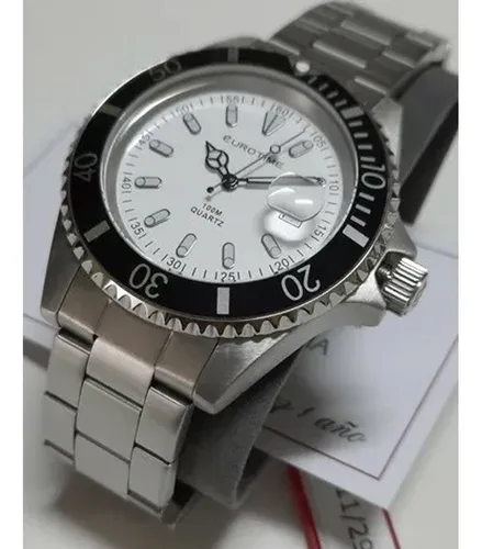 Reloj Eurotime Submariner De Junghans Acero Cristal Lupa Sum