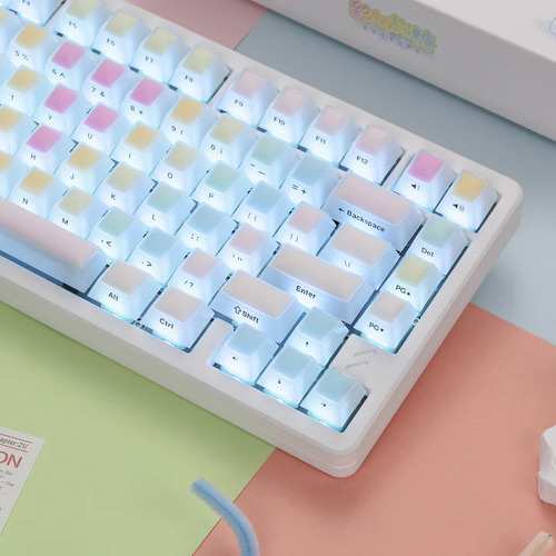 Womier Rainbow Jello 126-key Cherry Silicone+pc Keycap Set