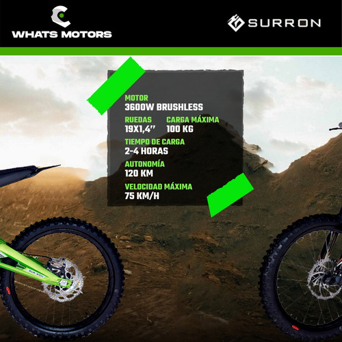 Imagen 4 de 19 de Moto Electrica Surron Light Bee X 7000w No Segway Dirt X260