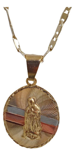 Medalla Virgen De Guadalupe,collar Virgen De Guadalupe,oro 