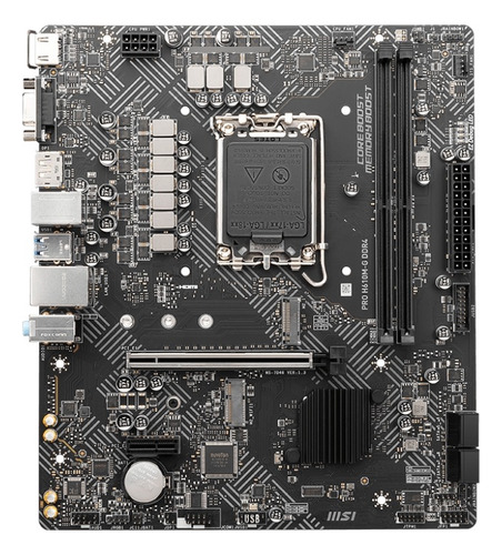 Tarjeta Madre Msi Pro H610m-g Ddr4 Intel Lga 1700 12va Gen