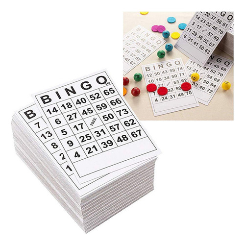 Tarjetas Bingo 1 En Una Sola 120 Hojas Tarjetas Desechables