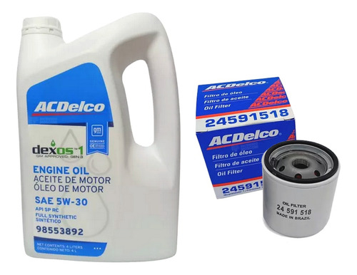 Kit Filtro Aceite Y Aceite Acdelco 5w30 