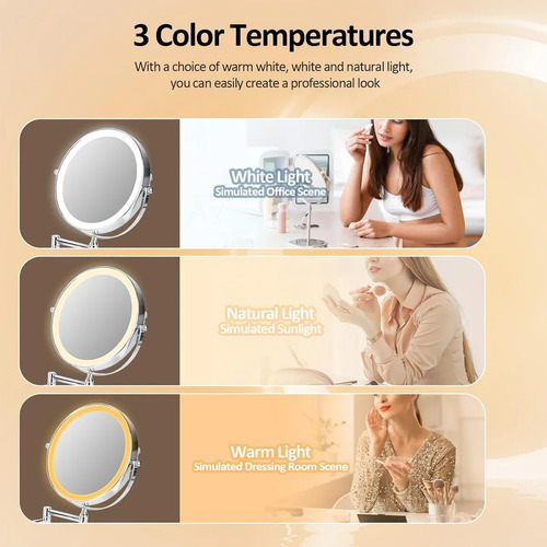 Espejos Para Maquillaje Con Luz Espejo Plegable De Pared