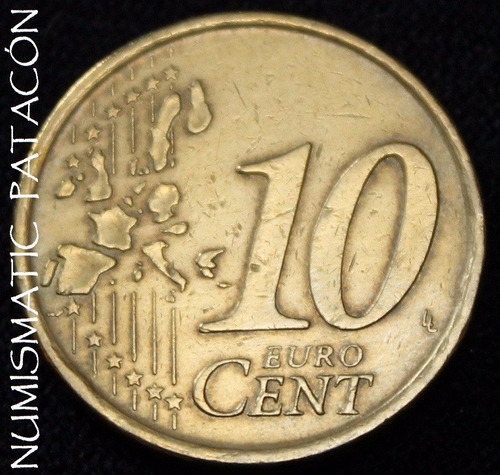 Moneda España 10 Centavos De Euro 1999 - Cervantes