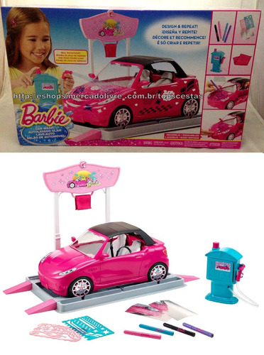 Salão Automóvel Com Carro Conversível Barbie Original Mattel