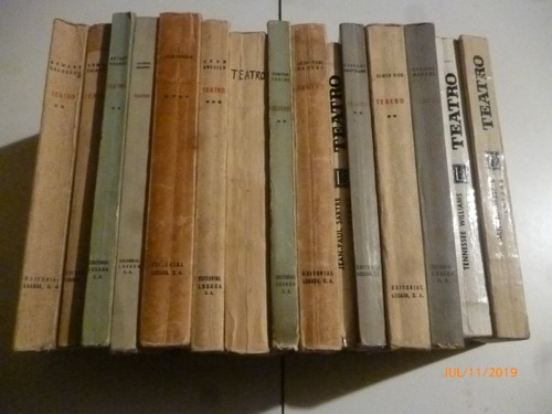 Coleccion De Teatro Losada 15 Vol. Sartre,marcel,adamov,etc.