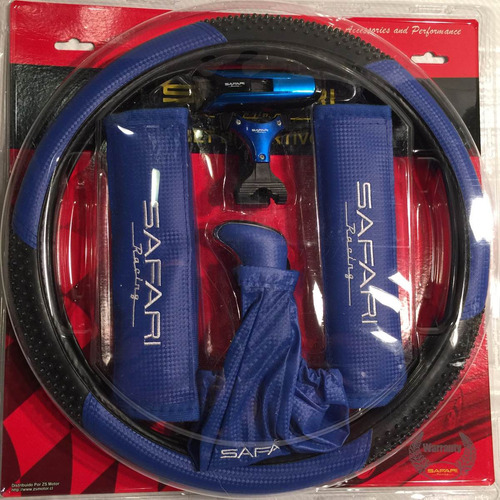 Imagen 4 de 5 de Cubre Volante Pomo Forro Cambio Kit Tuning Auto Gris K124