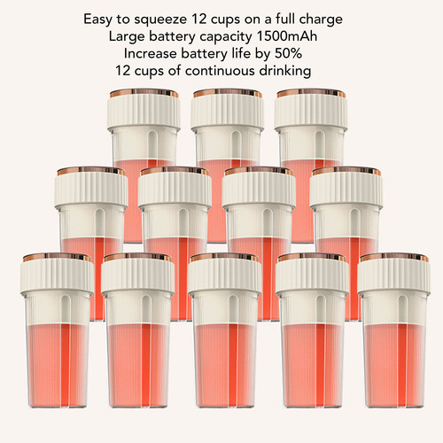 Licuadora Portátil 300ml 1500mah Recargable