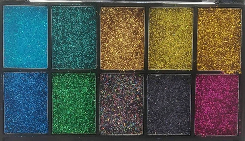 Paleta Sombras Ojos Glitter Eyeshadow Tejar Cosmetica Brillo
