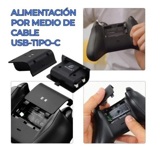 Imagen 3 de 6 de Carga Y Juega Para Control Xbox One Batería Entra Tipo C