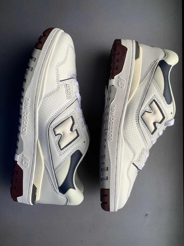 New Balance 550 White Natural Índigo Burgundy