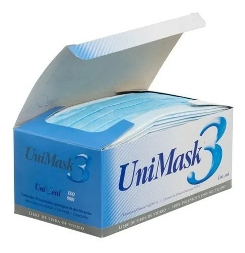 Cubrebocas Uniseal Con Sello 200 Pzas (4cajas)