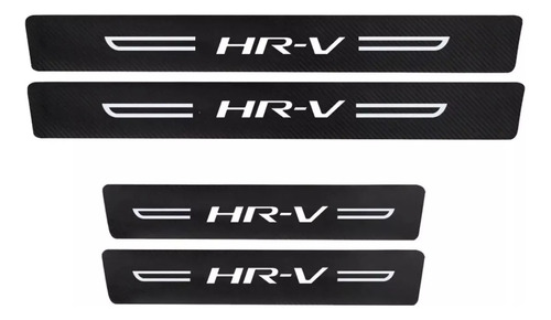 4 Stickers Protección Para Estribos Honda Hr-v Fibra Carbono