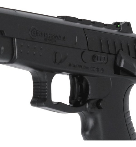 Pistola De Resorte 1018 Marksman 18 Tiros Bbs + Funda Negra