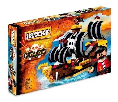 Bloques Para Armar  Blocky - Piratas  290 Piezas