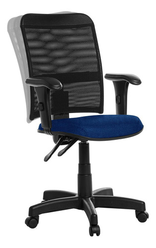 Cadeira De Escritório Ergonômica Tela Com Braço Rcp:azul