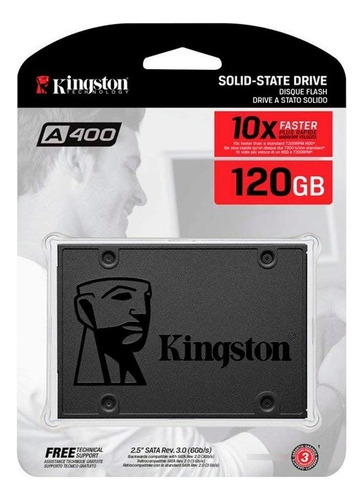 Disco Solido Ssd Kingston 120gb A400 Sata 3 2.5 Pc Notebook
