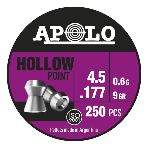 Balines Apolo Hollow Point 4,5 X1250 Caza Pluma - Apolo Shop