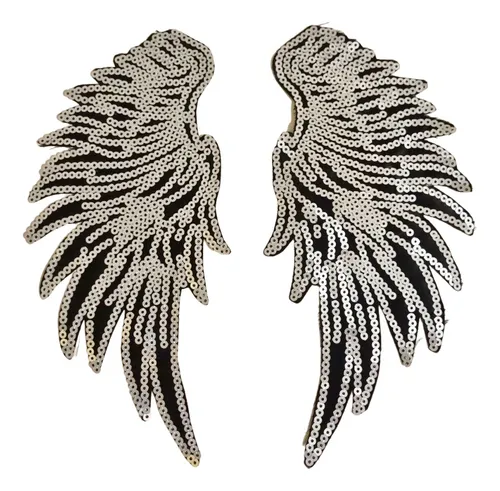 Apliques de alas en lentejuelas sales