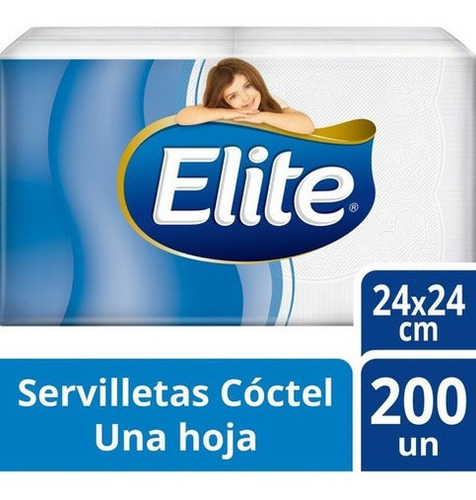 Imagen 1 de 7 de Servilletas Elite Pack Cocktail 200 Un