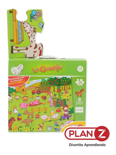 Imagen 2 de 4 de Puzzle Rompecabezas Infantil La Granja Grande 28 Piezas
