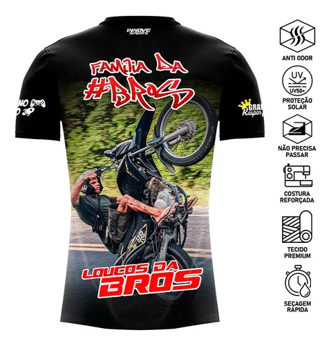 Camisa camiseta Grau Favela Bike 244 Não É Crime