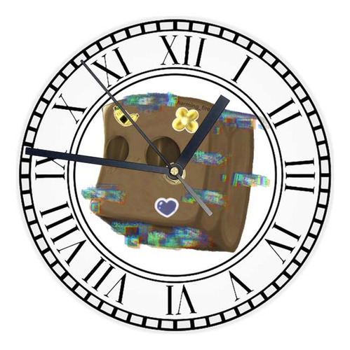 Reloj Redondo Madera Brillante Little Nightmares Mod 14