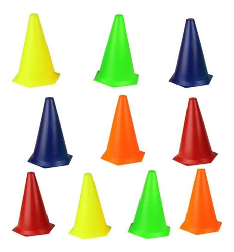 Kit 10 Cones Treinamento Academia Futebol Funcional Oferta