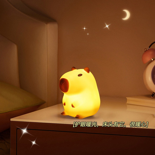 Lámpara De Noche De Silicona Con Control Táctil Capybara