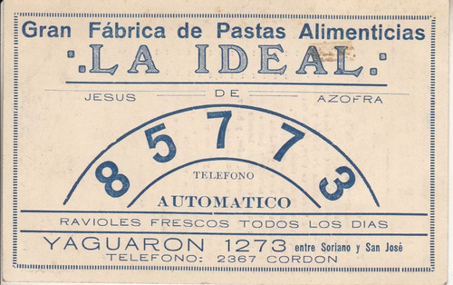 Comercios Tarjeta Fabrica Pastas La Ideal Jesus De Azofra 