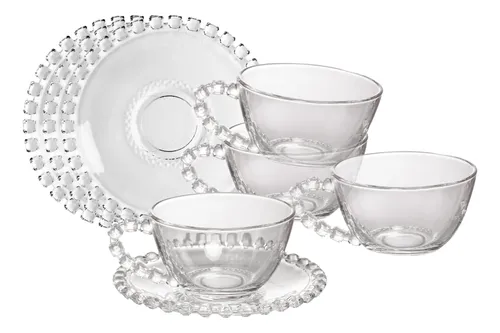 Kit 8 Pecas Chá Diamante Cristal 200ml -l Hermitage
