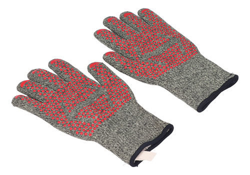 Guantes Grill Mitts Resistentes Al Calor, Aramida, Silicona