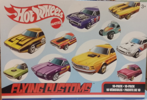 Hot Wheels Flying Customs - 10 Pack Set Mattel. 